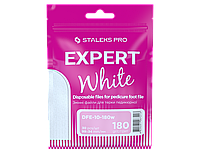 STALEKS PRO Expert 10 Набір білих змінних файлів для терки педикюрної 180 гріт (30 шт) - DFE-10-180w