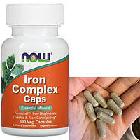 Железо NOW Foods Iron Complex Caps 100 капсул