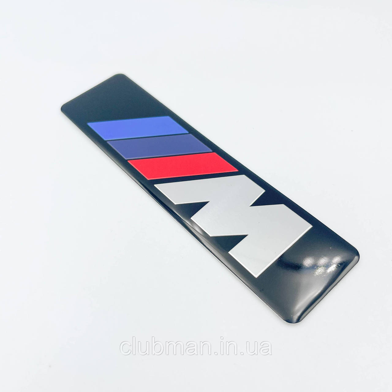 Металевий шильдик емблема BMW (БМВ) M Performance 10x2.6cm Чорний