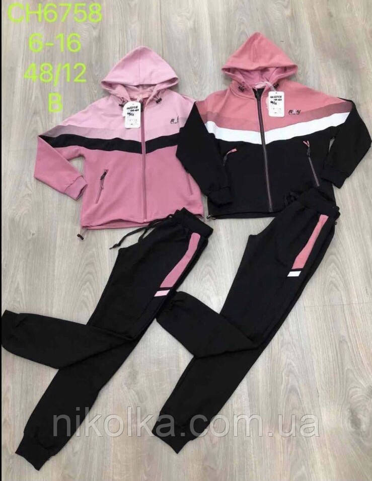 Спортивний костюм-двійка для дівчаток оптом, S&D, 134-164 рр., арт. CH-6758, фото 1
