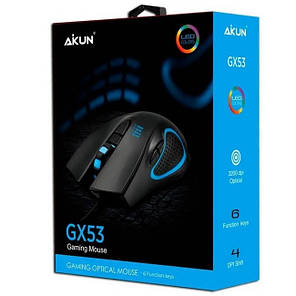 Миша провідна ігрова Aikun Apparition GX53 з підсвічуванням RGB Black N, фото 4