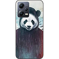 Силіконовий чохол для Xiaomi Redmi Note 12 5G з картинкою Панда в капюшоні