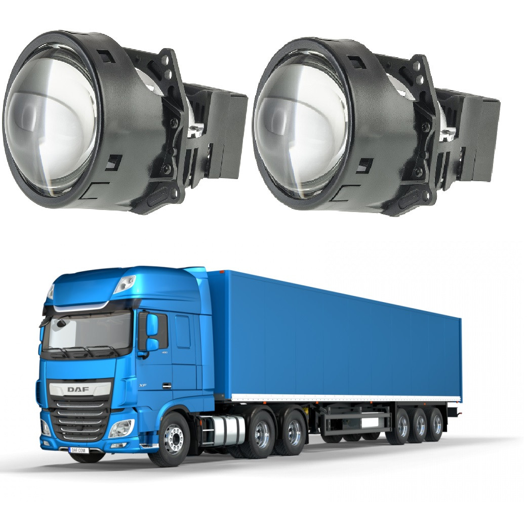 Світлодіодні bi-led лінзи для вантажних авто 24 вольти DECKER LED BL 3.0" R-4 24 V