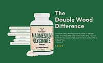 Double Wood Magnesium Glycinate / Магній гліцинат хелат для поліпшення якості сну 180 капсул, фото 3