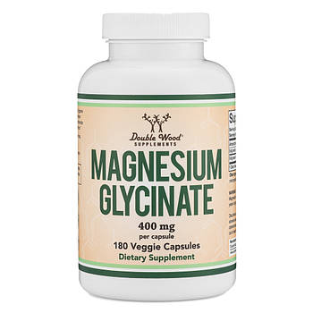 Double Wood Magnesium Glycinate / Магній гліцинат хелат для поліпшення якості сну 180 капсул