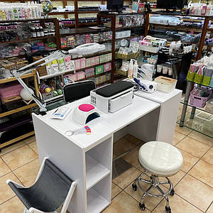 Стіл трансформер універсальний для манікюру, білий