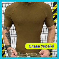Тактическая потоотводная футболка койот-мультикам ССО