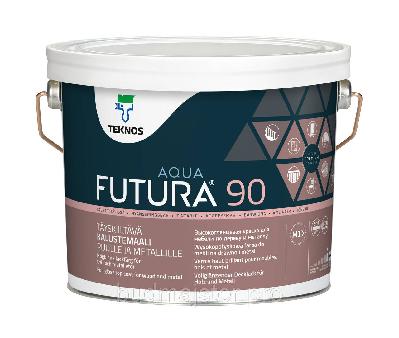 Фарба Teknos FUTURA AQUA 90 універсальна, 2.7 л. Б1