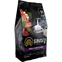 Корм для собак средних пород Savory Fresh Turkey&Lamb 12 кг