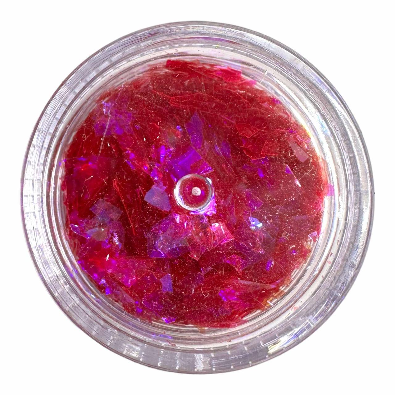Блискітки (бите скло) для нігтів Starlet Professional, малинові