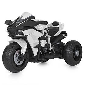 Дитячий мотоцикл триколісний Bambi (1 мотор 45W, 12V9AH, музика, світло, MP3, USB) M 5023EL-1 Білий