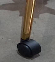 Стілець Albert GD-Modern Office червоний 323, на золотій опорі з роликами, з регулюванням висоти сидіння, фото 3