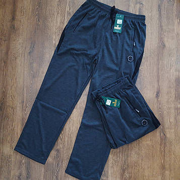 Чоловічі спортивні штани,батали "HETAI" Art: 111 Темно-Сірі Опт(Упаковками по 5 шт.)