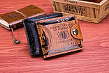 Кошелек мужской 100долларов черный бумажник визитница гаманець, Мужские портмоне кошельки гаманці чоловічі, фото 2