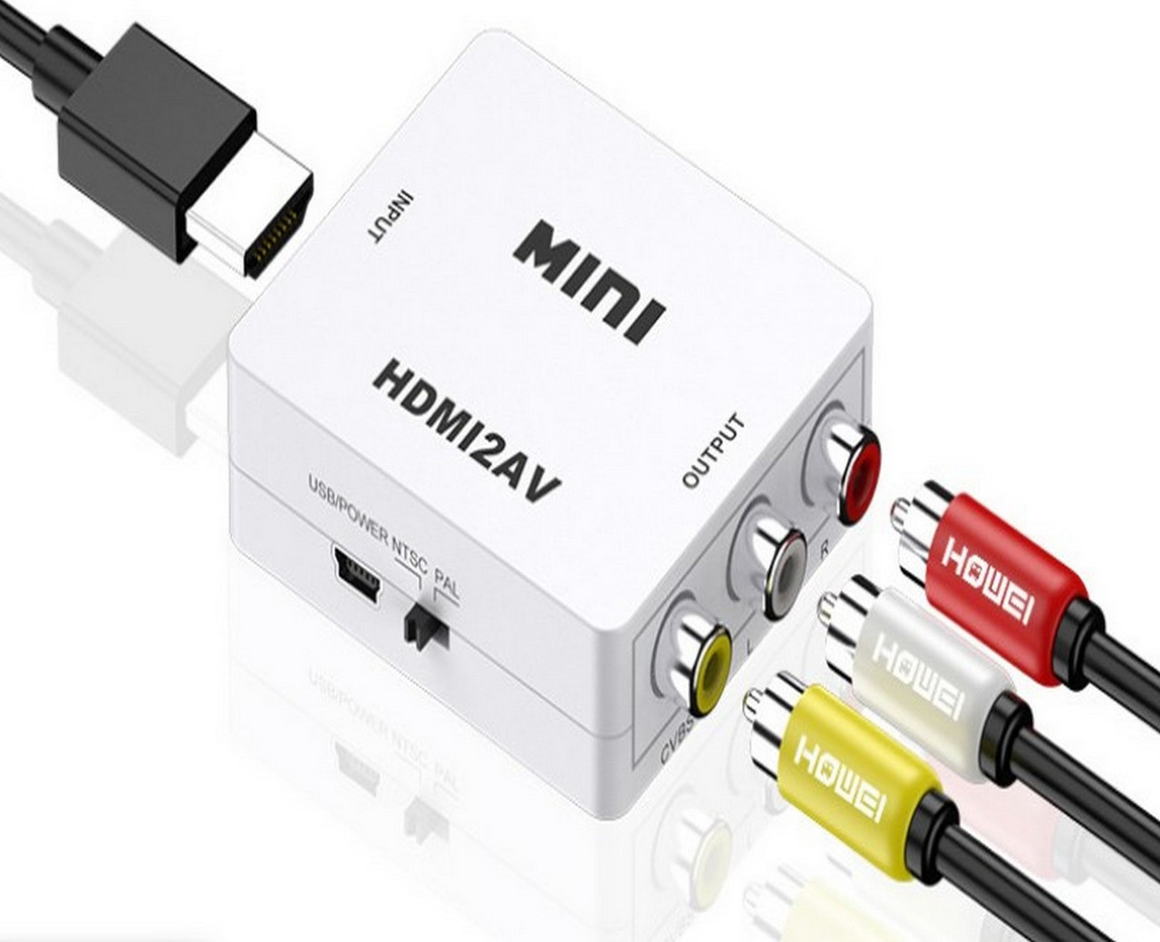 Конвертер HDMI to AV RCA тюльпан переходник