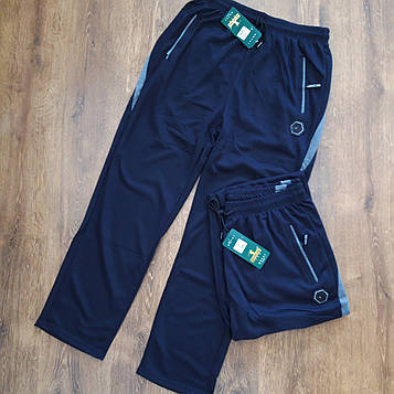 Чоловічі спортивні штани,батали "HETAI" Art: 111 Сині Опт(Упаковками по 5 шт.)