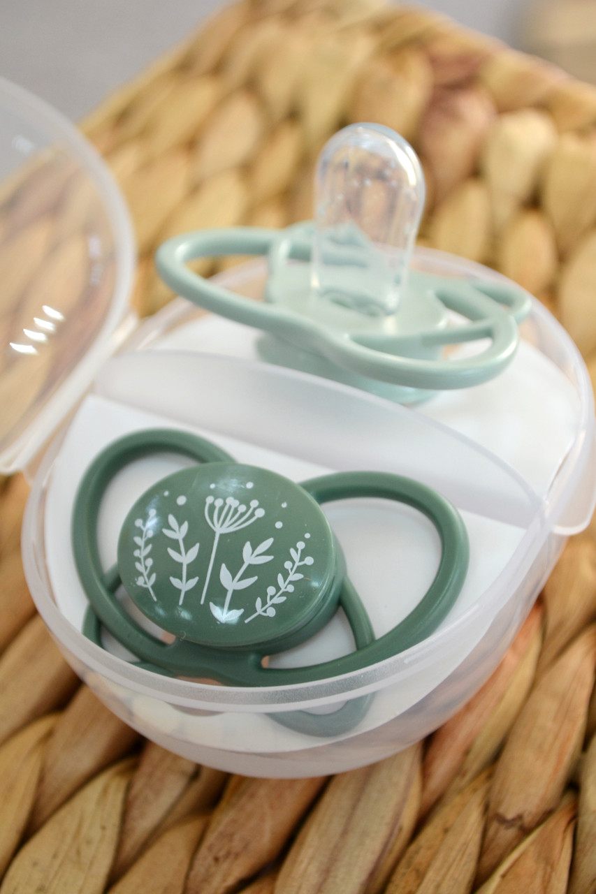 Пустушка NIP Мій метелик 2шт силікон 0-6 міс + футляр, Green, фото 1