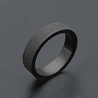 Чорное кольцо перстень мужское стальное SMOKE 19 из нержавеющей стали