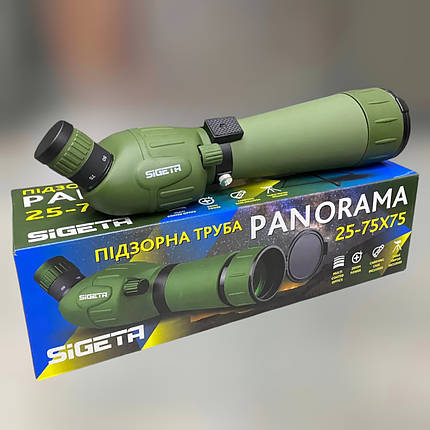 Підзорна труба Sigeta PANORAMA 25-75x75 зі штативом, фото 1