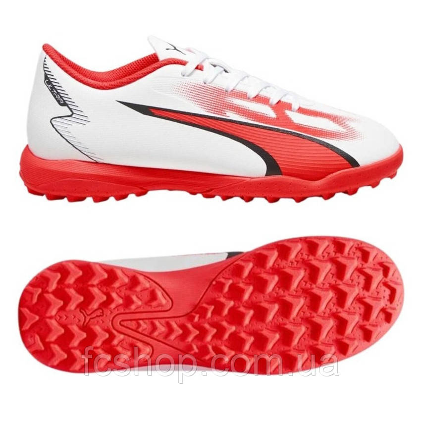 Сороконіжки дитячі PUMA ULTRA PLAY TT 107533-01, Білий, Розмір (EU) — 37