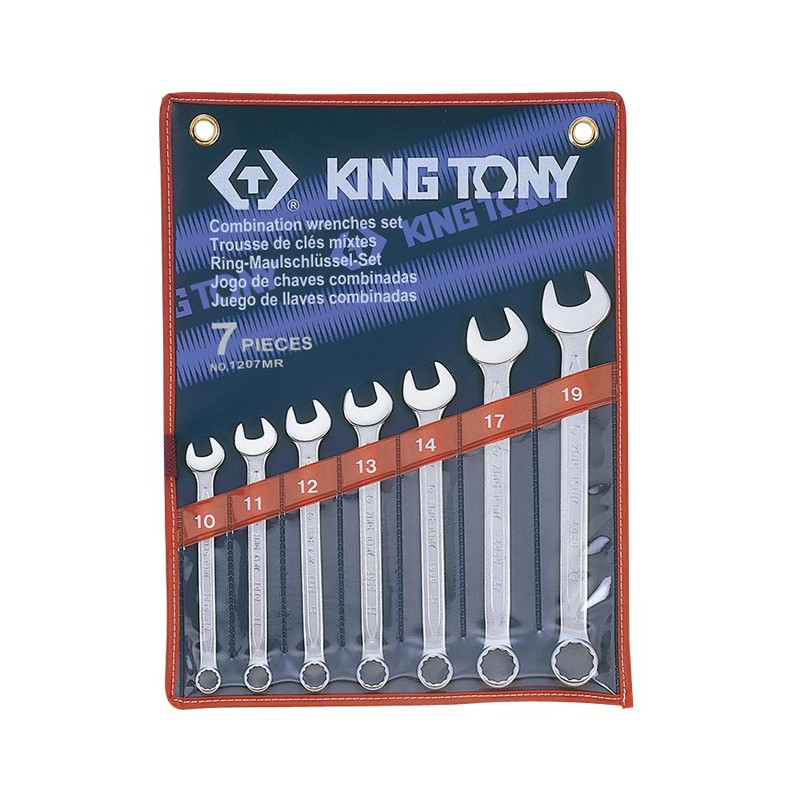 Набір ключів комбі 7 шт. (10-19мм) King Tony 1207MR