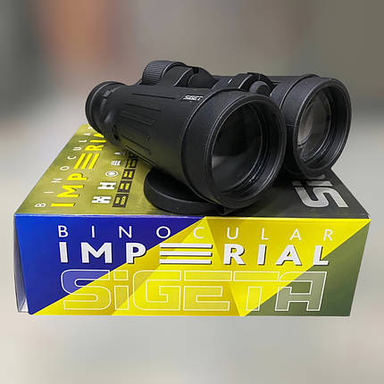 Бінокль SIGETA Imperial 8x56, Чорний, світлосила 49, Roof, водостійкий, чохол, нашийний ремінь, фото 1