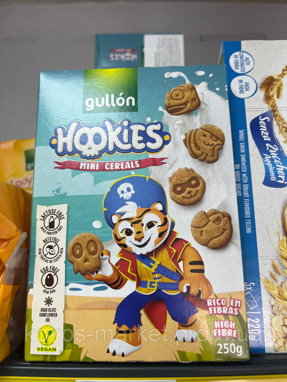 Печиво Gullon Hookies mini cereals, 250г - фото 1 - id-p1269681178