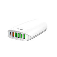 USB зарядное устройство Ldnio A6573C 5USB Type-C PD65W QC3.0 White ТР