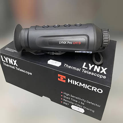 Тепловізійний монокуляр HIKVISION HikMicro Lynx Pro LH19, 384×288, 50 Гц, об'єктив 19 мм, LCOS 1280×960, фото 2