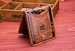 Кошелек мужской 100долларов коричневый бумажник визитница гаманець, Мужские портмоне кошельки гаманці чоловічі, фото 8