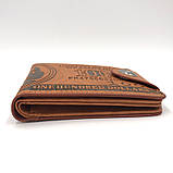 Кошелек мужской 100долларов коричневый бумажник визитница гаманець, Мужские портмоне кошельки гаманці чоловічі, фото 9