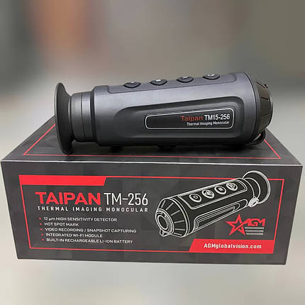 Тепловізійний монокуляр AGM Taipan TM15-256, 710 метрів, сенсор 256х192, дисплей 720х540, тепловізор, фото 1