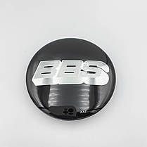 Ковпачки (заглушки) на литі диски BBS 70 мм Чорний Хром логотип (36112225190), фото 5