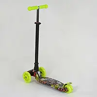 Самокат детский Best Scooter 779-1325 пластмассовый, 3 колеса PU, свет, трубка руля алюминиевая, d=12см