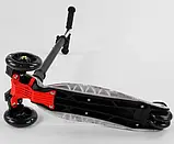 Самокат дитячий Best Scooter 779-1339 пластмасовий, 3 колеса PU, світло, трубка керма алюмінієва, d=12см, фото 4