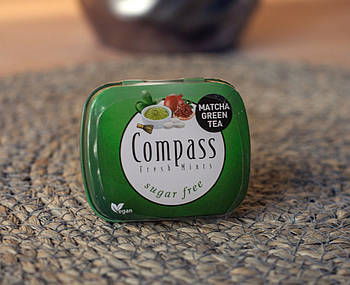 Драже Compass матча-зеленый чай "Matcha-Green Tea" без цукру 14 гр. Німеччина