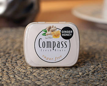 Драже Compass імбир з медом "Ginger Honey" без цукру 14 гр. Німеччина