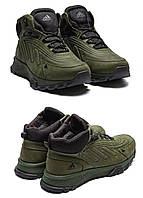 Мужские зимние кожаные ботинки Adidas Originals Ozelia Green, кроссовки Адидас Хаки, спортивные ботинки