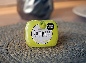 Драже Compass яблуко "Green Apple" без цукру 14 гр. Німеччина
