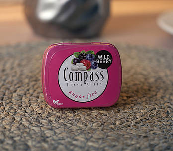 Драже Compass дика ягода "Wild berry" без цукру 14 гр. Німеччина