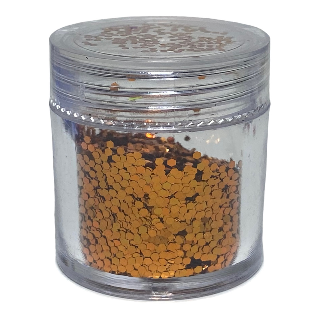 Блискітки шестигранник для нігтів, помаранчеві