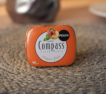 Драже Compass персик "Peach" без цукру 14 гр. Німеччина