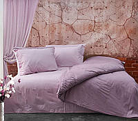 Однотонное постельное белье Zeron из натуральной ткани Ранфорс Deluxe Евро 200х220 Lila Сиреневый