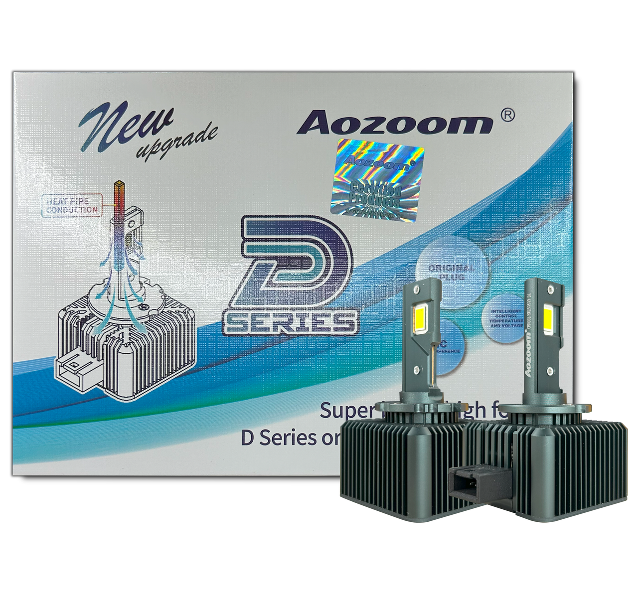 LED автолампи діодні Aozoom D1S D1R Canbus 70Вт 9000Лм 6000K 12В 24В New Upgrade