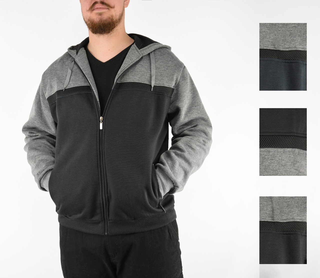 Толстовка чоловіча з капюшоном на блискавці Кофта спортивна трикотажна M - 3XL Tovta (Угорщина)