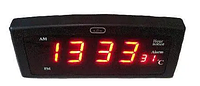 Настольные часы от сети с красной подсветкой и датчиком температуры CX-818-1
