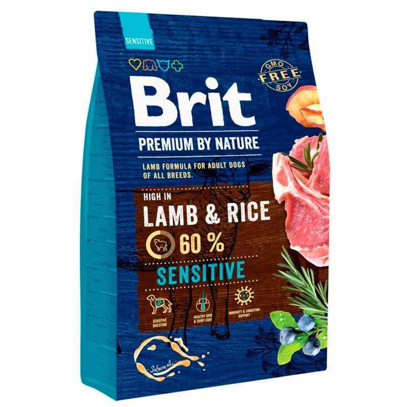 Сухий корм для собак з чутливим травленням Brit Premium (Бріт Преміум) Dog Sensitive Lamb з ягням 3 кг, фото 1