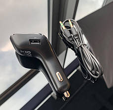 FM трансмиттер Bluetooth модулятор Baseus S-09 2USB CCALL-TM01 адаптер зарядний пристрій Чорний, фото 6