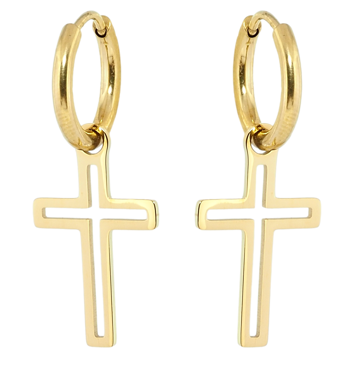 Серьги Xuping TTM Stainless Steel цвет 14K подвески на колечках ...