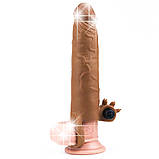 Подовжуюча насадка на член з вібрацією Pleasure X-Tender Vibrating Penis Sleeve Add 3" Brown, фото 4